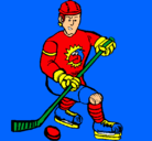 Dibujo Jugador de hockey sobre hielo pintado por missael3