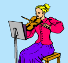 Dibujo Dama violinista pintado por lizyalex