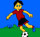 Dibujo Jugar a fútbol pintado por armando