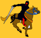 Dibujo Caballero a caballo IV pintado por gerard