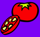 Dibujo Tomate pintado por Andrea14