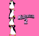 Dibujo Madagascar 2 Pingüinos pintado por madireyna
