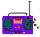 Dibujo Radio cassette 2 pintado por ABRIL