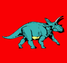 Dibujo Triceratops pintado por thomas1