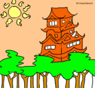 Dibujo Casa japonesa pintado por julieta