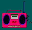 Dibujo Radio cassette 2 pintado por macarenasol