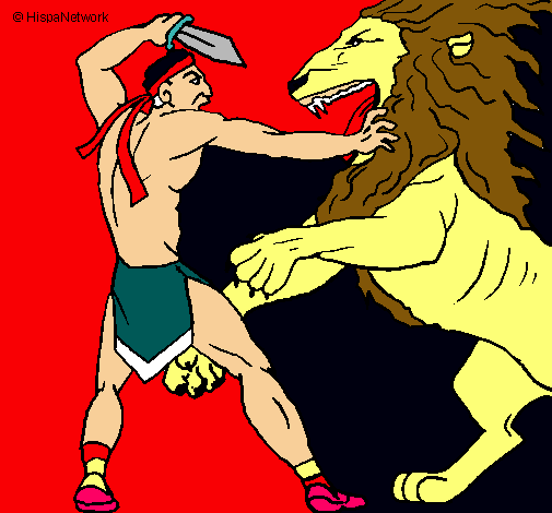 Gladiador contra león