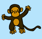 Dibujo Mono pintado por 1
