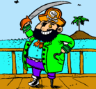 Dibujo Pirata a bordo pintado por SANTY