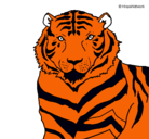 Dibujo Tigre pintado por leonardo