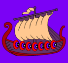 Dibujo Barco vikingo pintado por karlet
