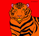 Dibujo Tigre pintado por E.G.T.B