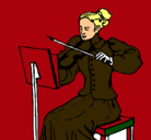 Dibujo Dama violinista pintado por grecia