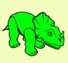 Dibujo Triceratops II pintado por Prtoceratops