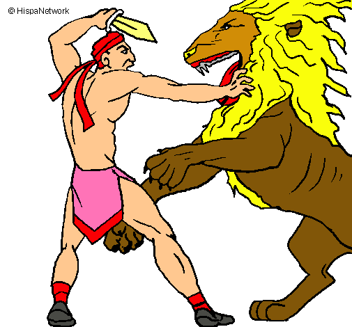 Gladiador contra león