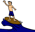 Dibujo Surfista pintado por brian