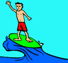 Dibujo Surfista pintado por KAKA