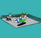 Dibujo Lucha en el ring pintado por ROKO