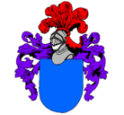 Dibujo Escudo de armas y casco pintado por mateo