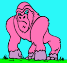 Dibujo Gorila pintado por kassi