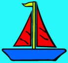 Dibujo Barco velero pintado por elluchitobkn