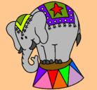 Dibujo Elefante actuando pintado por vicentatuon