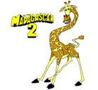 Dibujo Madagascar 2 Melman pintado por paulina