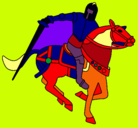 Dibujo Caballero a caballo IV pintado por jronimo