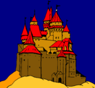 Dibujo Castillo medieval pintado por paularojaschile