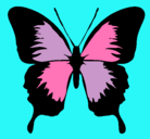 Dibujo Mariposa con alas negras pintado por brisa