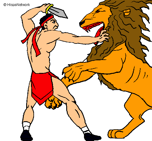 Gladiador contra león