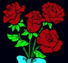 Dibujo Ramo de rosas pintado por princesa12345