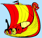 Dibujo Barco vikingo pintado por jesus5