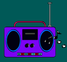 Dibujo Radio cassette 2 pintado por estrellafugas
