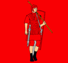 Dibujo Soldado romano pintado por kuto