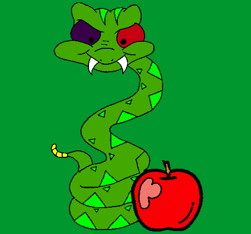 Serpiente y manzana