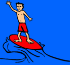 Dibujo Surfista pintado por gustavo