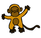 Dibujo Mono pintado por melina