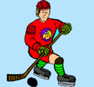 Dibujo Jugador de hockey sobre hielo pintado por sergio
