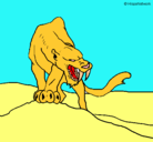 Dibujo Tigre con afilados colmillos pintado por fridamonse