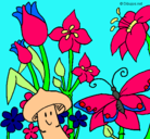 Dibujo Fauna y flora pintado por V.Jsoledad