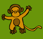 Dibujo Mono pintado por gustavo