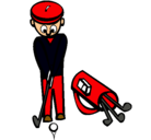 Dibujo Jugador de golf II pintado por boso