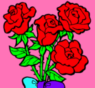 Dibujo Ramo de rosas pintado por martaa