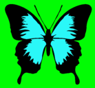 Dibujo Mariposa con alas negras pintado por coti1139