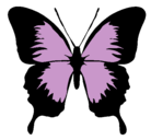 Dibujo Mariposa con alas negras pintado por yanette