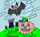 Dibujo Paisaje de Halloween pintado por mariana