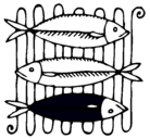 Dibujo Pescado a la brasa pintado por CHIARA