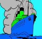 Dibujo Barco de vapor pintado por josemanuel