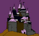 Dibujo Castillo medieval pintado por eros